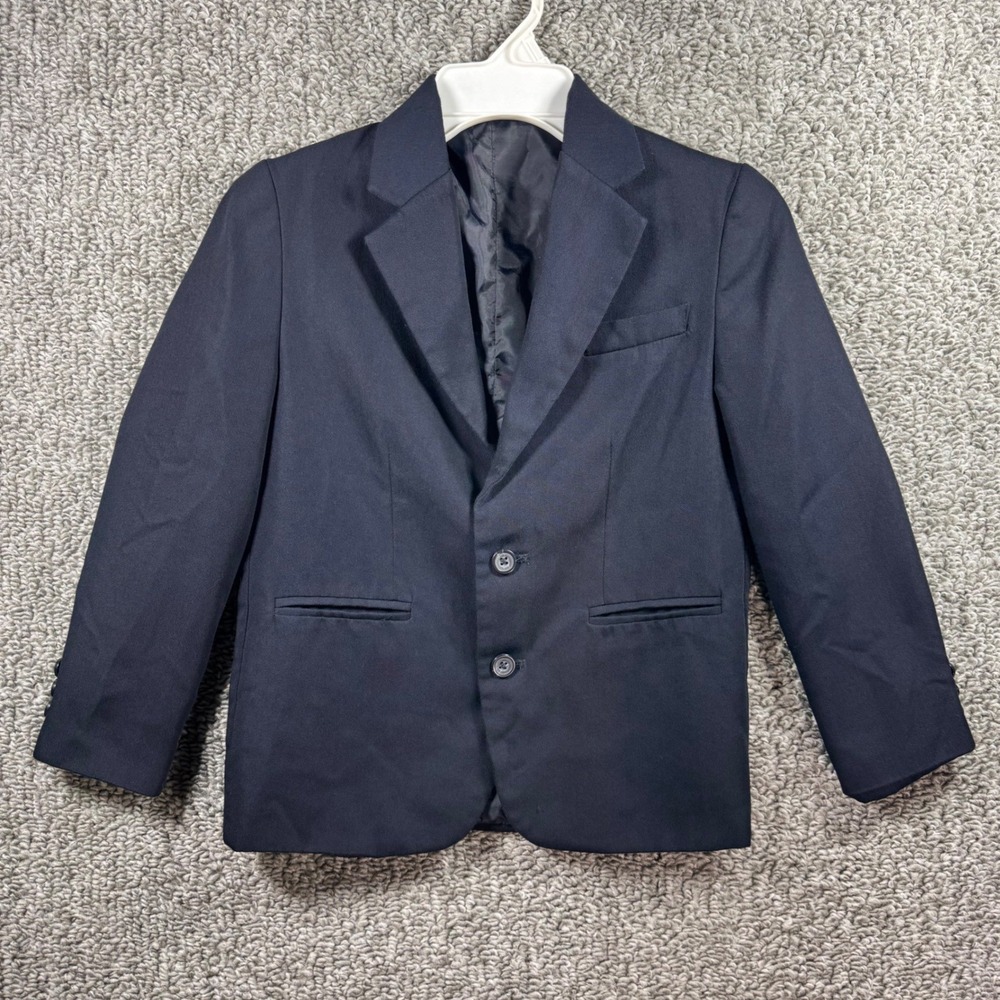 George Blazer Navy Two Button Formal Suit Jacket Lined Sport Coat Boys Size 8